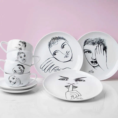 Carrol Boyes Sketchbook Mix DINNERWARE 12pc SET